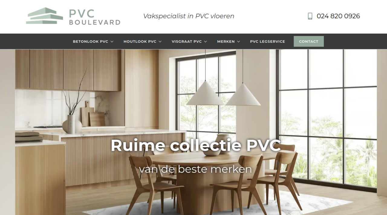 Zrzut ekranu strony internetowej pvcboulevard.nl wykonanej przez Ikoon Media