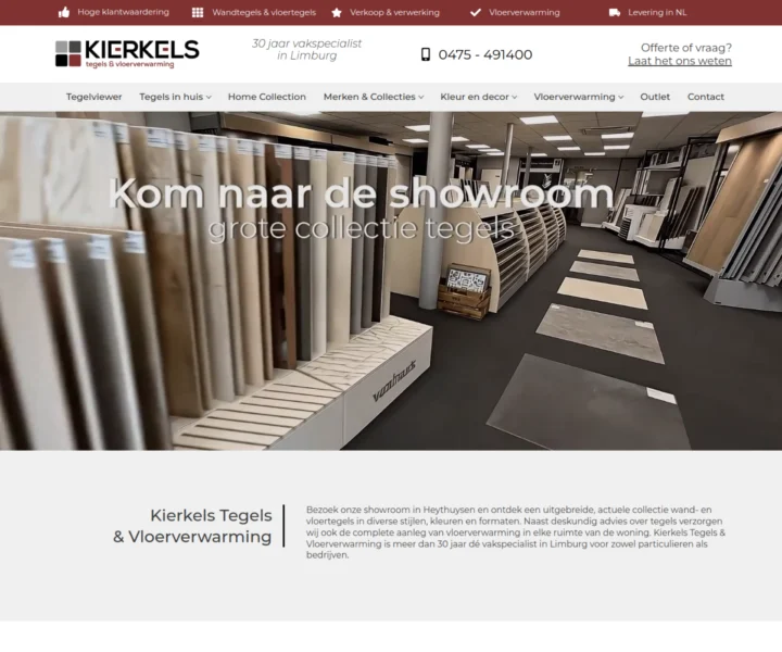 Company homepage – Kierkels
