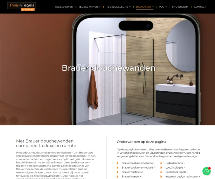 Brauer shower enclosures – Thuis in Tegels & Sanitair